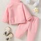 Fleece 1/4 zip tracksuit set personalised name