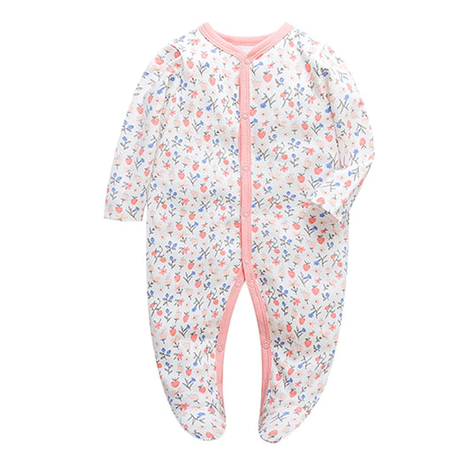 Floral Blooms Printed baby sleepsuit - by From The Stork