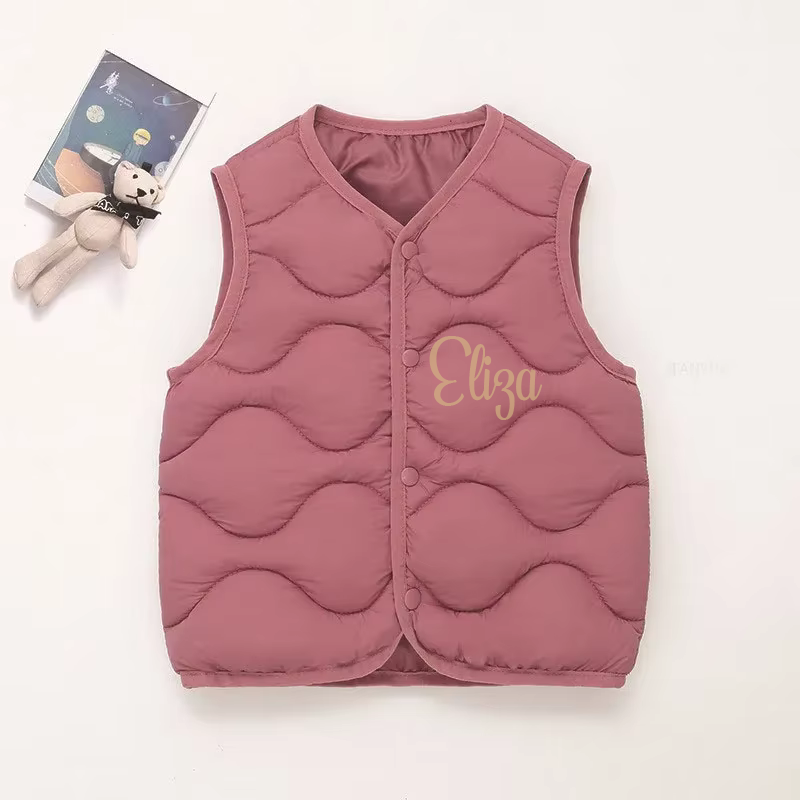 Kids personalised Padded gilet