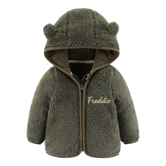 Baby Bear personalised teddy hooded coat / jacket