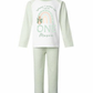 Sage Green stripe personalised rabbit design birthday pyjamas