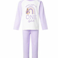Lilac stripe personalised rabbit design birthday pyjamas