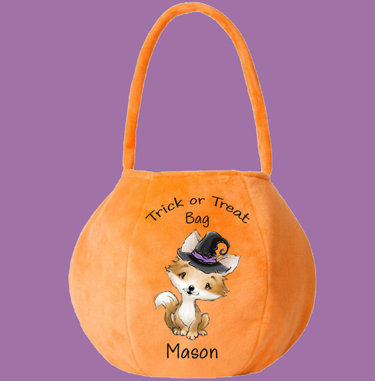 Fox trick or treat halloween bag