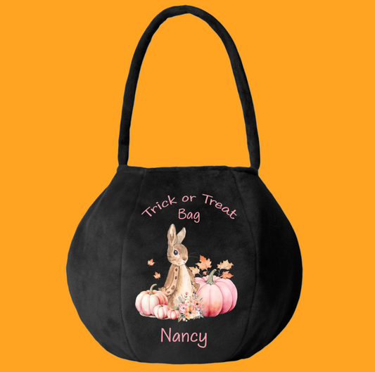 Pink Pumpkin Rabbit trick or treat halloween bag (Copy)