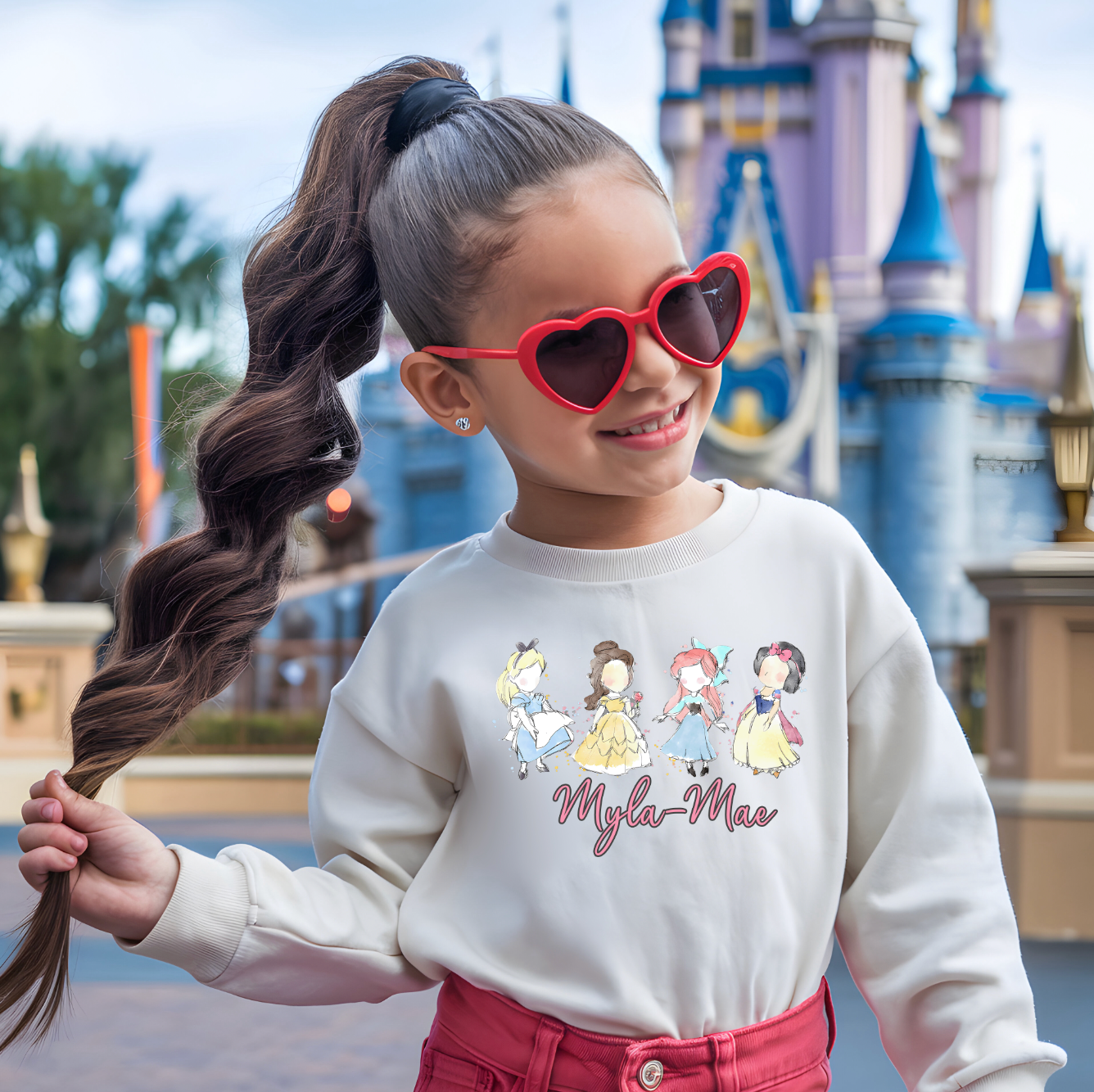 Princesses personalised Disneyland Adventure sweater