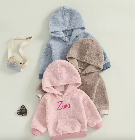 Personalised kids Teddy Fleece Hoodie