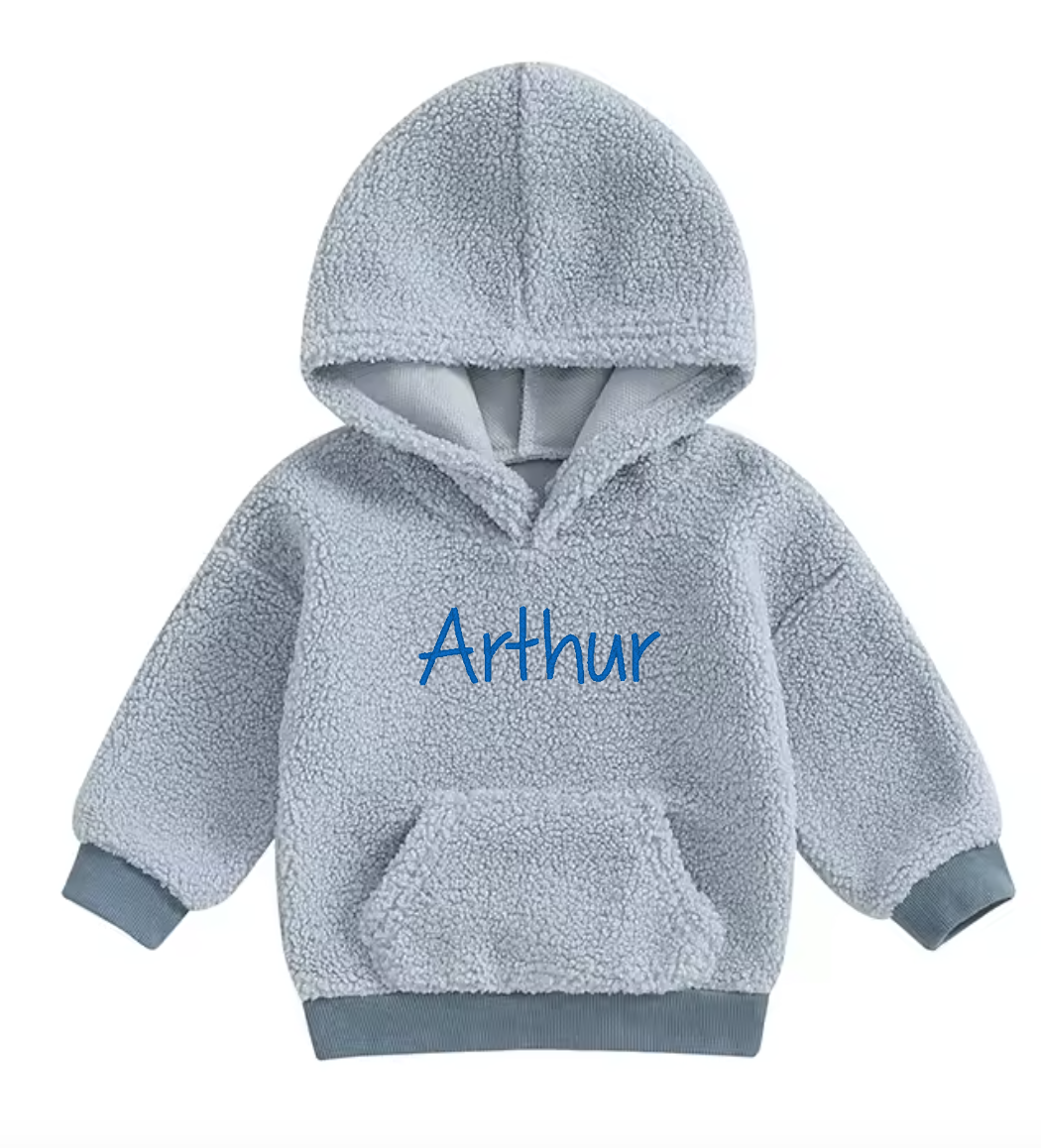 Personalised kids Teddy Fleece Hoodie