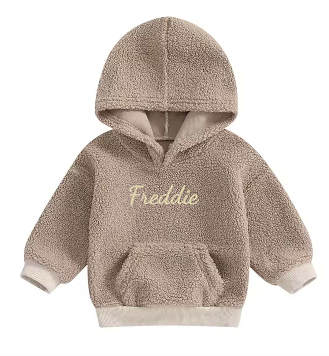 Personalised kids Teddy Fleece Hoodie