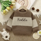Stripe knitted personalised kids sweater