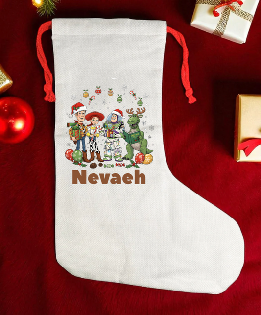 Toy Story Personalised kids canvas Christmas Stocking