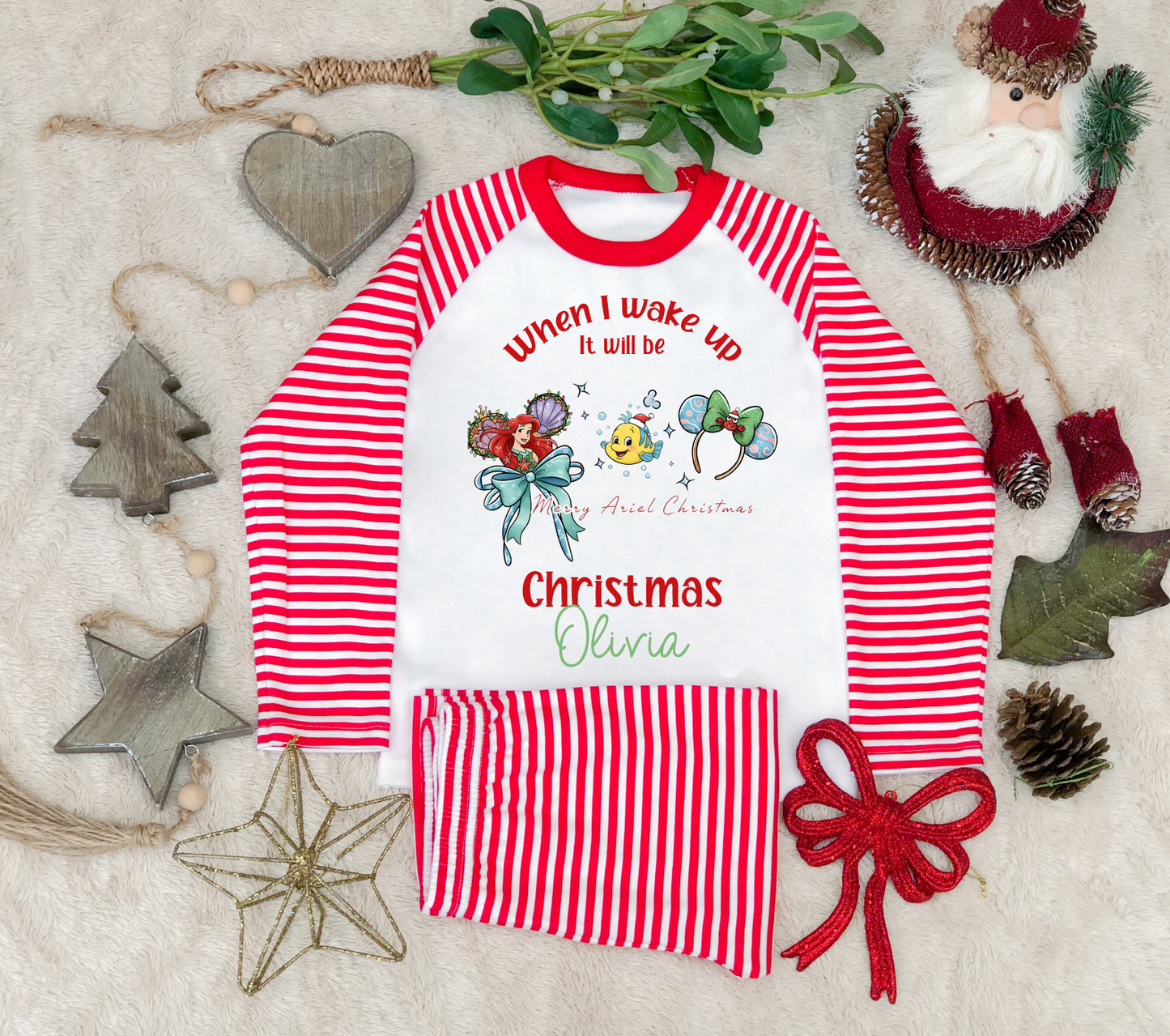 Ariel Matching Personalised Christmas Pyjamas