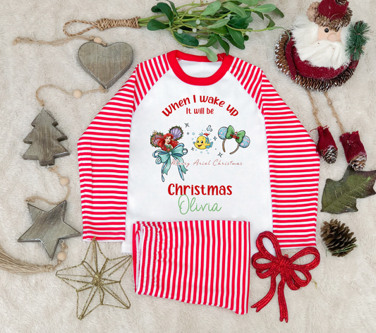 Ariel Matching Personalised Christmas Pyjamas