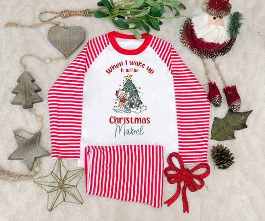Winnie-the-Pooh Matching Personalised Christmas Pyjamas