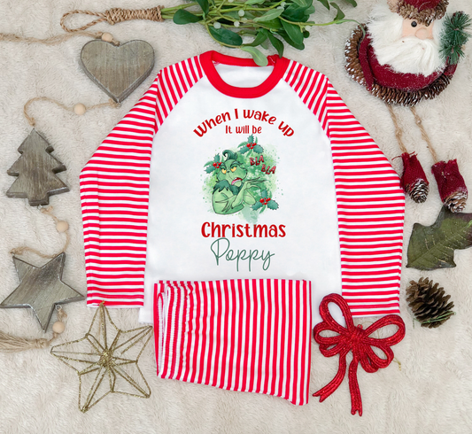 The Grinch Matching Personalised Christmas Pyjamas