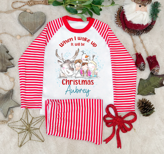 Frozen Matching Personalised Christmas Pyjamas