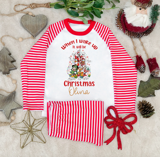 Mickey & Friends Matching Personalised Christmas Pyjamas