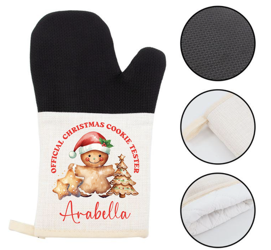 Cookie Tester Personalised Christmas Oven Glove