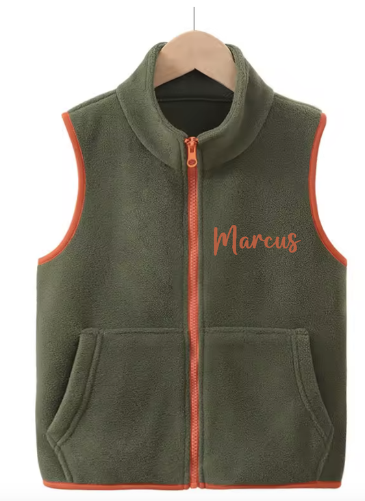 The Ellery Children’s personalised Fleece Gilet