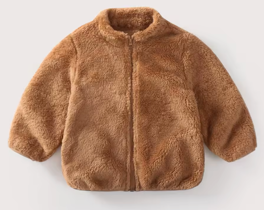 Fluffy Personalised Fleece Jacket Coat