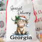 Faux Burlap personalised Christmas Gift present Bag/Sack Drawstring