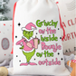 Faux Burlap personalised Christmas Gift present Bag/Sack Drawstring