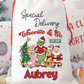 Faux Burlap personalised Christmas Gift present Bag/Sack Drawstring
