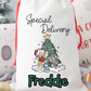 Faux Burlap personalised Christmas Gift present Bag/Sack Drawstring