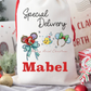 Faux Burlap personalised Christmas Gift present Bag/Sack Drawstring
