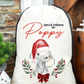 Faux Burlap personalised Christmas Gift present Bag/Sack Drawstring