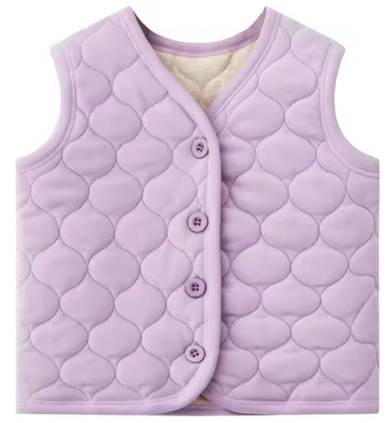 Cotton Quilted Personalised button up Gilet