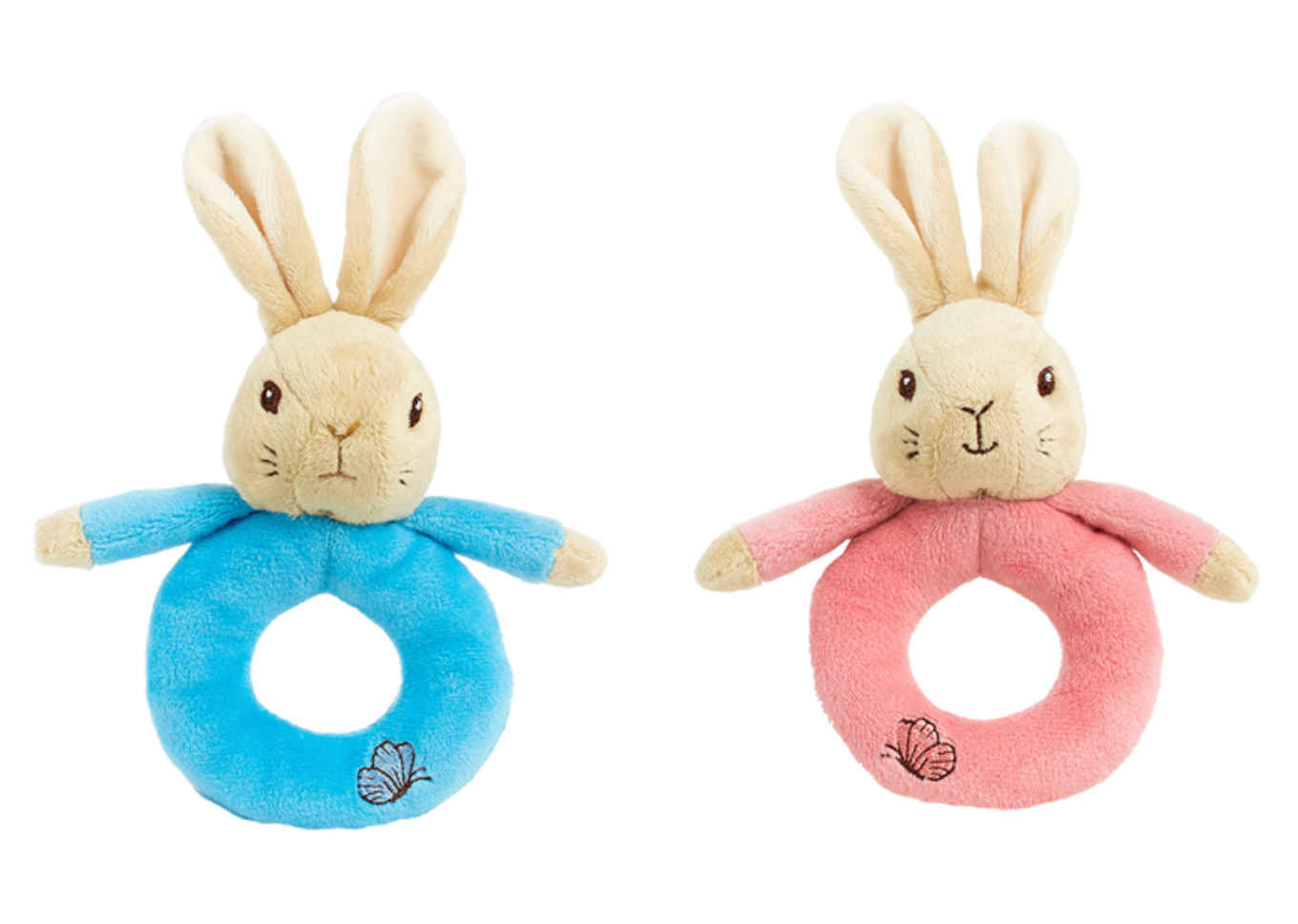 Peter Rabbit & Flopsy Bunny Plush Ring Rattles