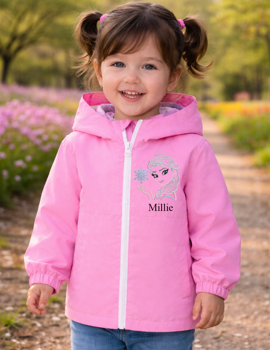 Baby/Toddler personalised Rain coat Pink Elsa
