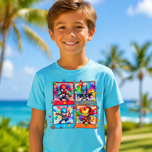 Superhero Autism Personalised kids T-Shirt