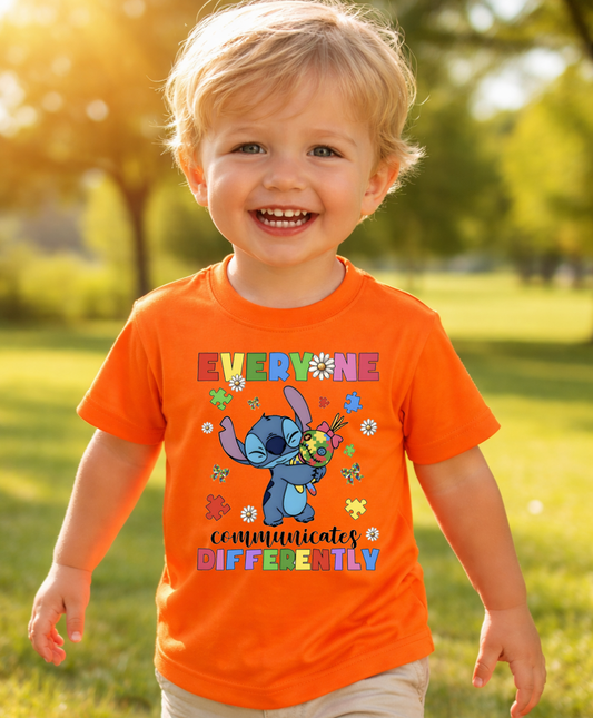 Stitch Autism Personalised kids T-Shirt