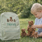 Children's Backpack personalised with Bears & Name Design