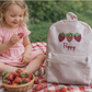 Trio of Strawberries Personalised children's backpack