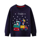 Digger design Christmas personalised kids sweater