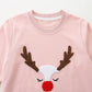 Reindeer Nose Christmas personalised kids sweater