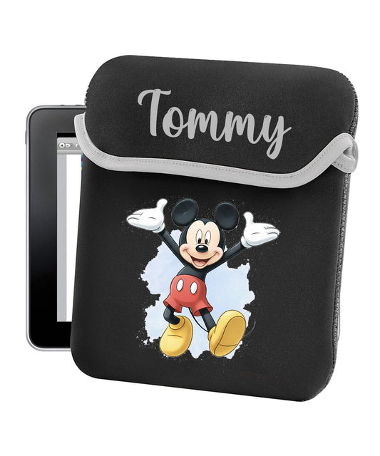 Personalised reversible ipad/tablet sleeve storage case Mickey