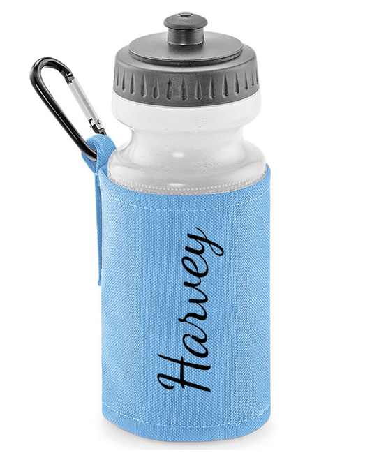 Personalised Kids' Drinks Bottle with Canvas Holder