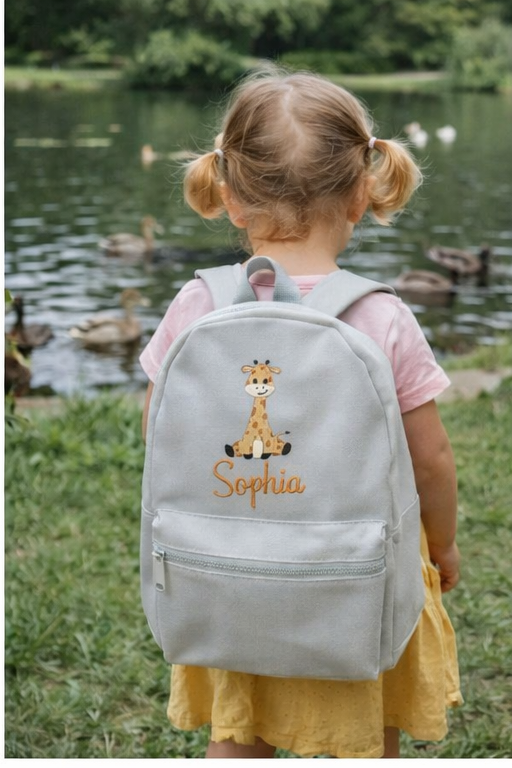 Giraffe design personalised children's backpack