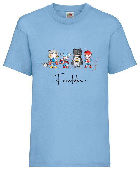 Superhero design personalised Kids T-shirt