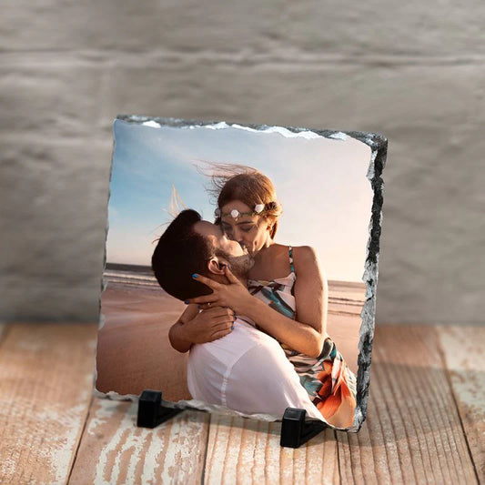 Large 30x30cm personalised photo slate