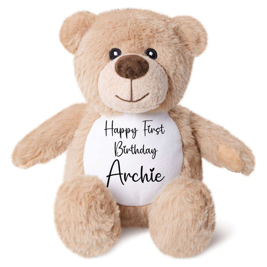 Brown Bear SnuggleMe Personalised Teddy - 19cm