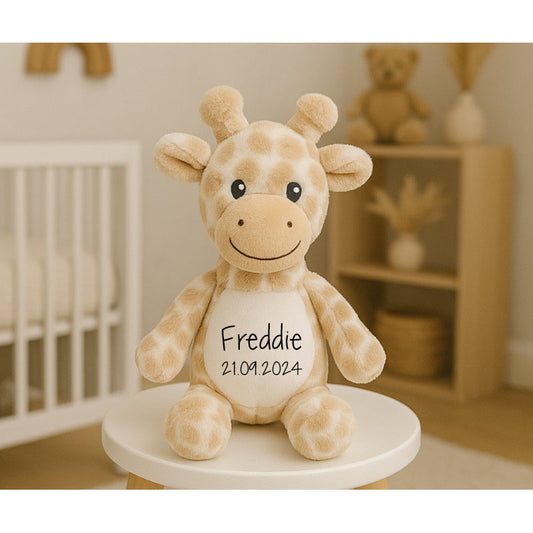 Giraffe SnuggleMe Personalised Teddy - 19cm