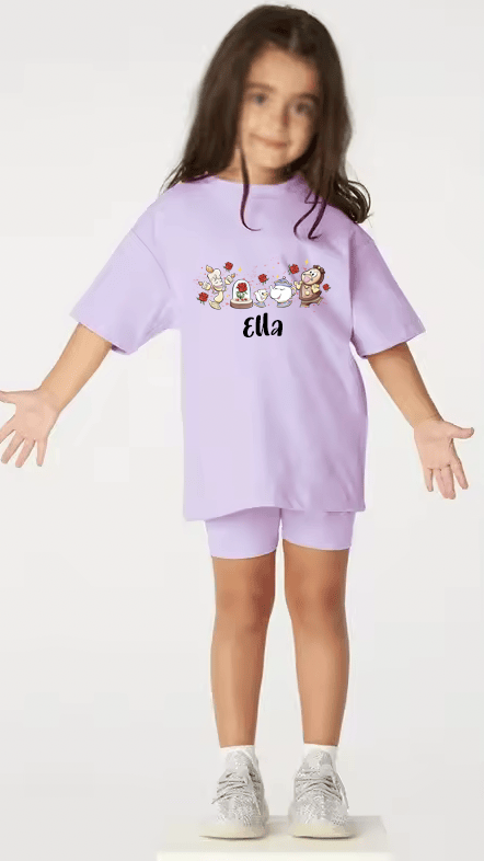 D9 Kids Personalised Cycle short summer t-shirt set