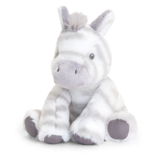 14CM KEELECO CUDDLE ZEBRA (100% RECYCLED)