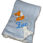 Huxley Baby Blanket Fox Design & Name