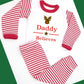 Antlers Personalised Adults Red Stripe Pyjamas
