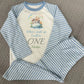Arc When I Wake Up Personalised blue stripe Birthday Pyjamas Pjs
